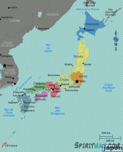 Carte du Japon